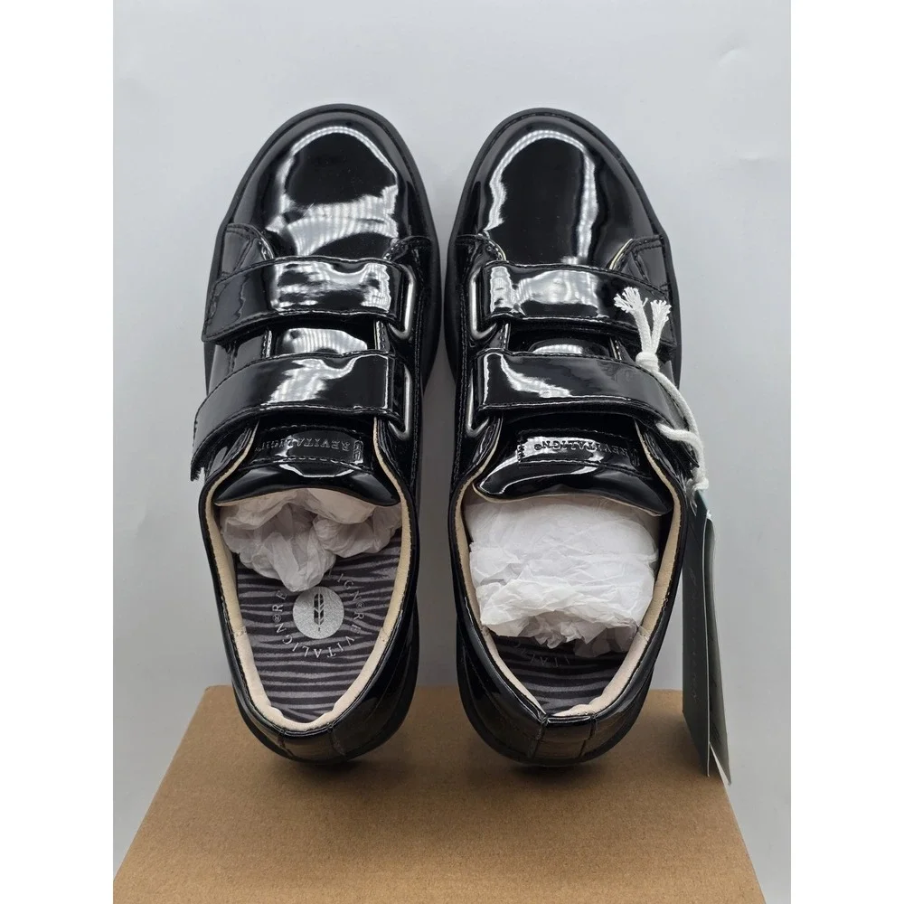 NEW Revitalign Orthotic Black Solid Sneakers Malibu Bella Patent Sz 5.5 B Narrow